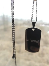 Minimalista de acero inoxidable collar con chapa de perro personalizar nombre padre para mi hijo personalizado familia regalo