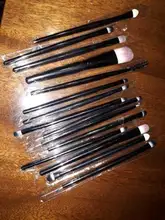 Juego de brochas de maquillaje profesionales, 15 Uds., sombra de ojos, base de maquillaje en polvo, pestañas, Kit de herramientas de belleza cosméticas