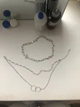 IPARAM-cadena gruesa con cierre de palanca para mujer, collares de oro con círculo entrelazado mixto, Gargantilla minimalista, joyería