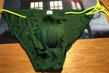 Almohadilla para el pene para hombre, bañador con bolsa de esponja, ropa interior Sexy de cuerda, Tanga con correas, Bikini, ropa de baño mejorada