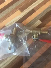 Ball Valve 6mm-12mm Pipe-Fittings Hose Water-Oil Red-Handle Brass Shutoff Barb Gas Inline