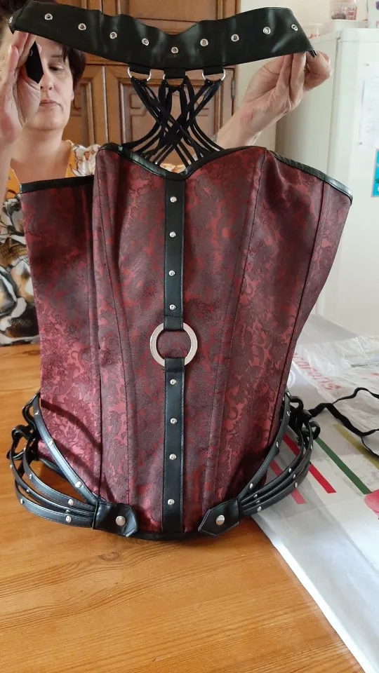 Steampunk Halter Neck Corset Gothic Style photo review