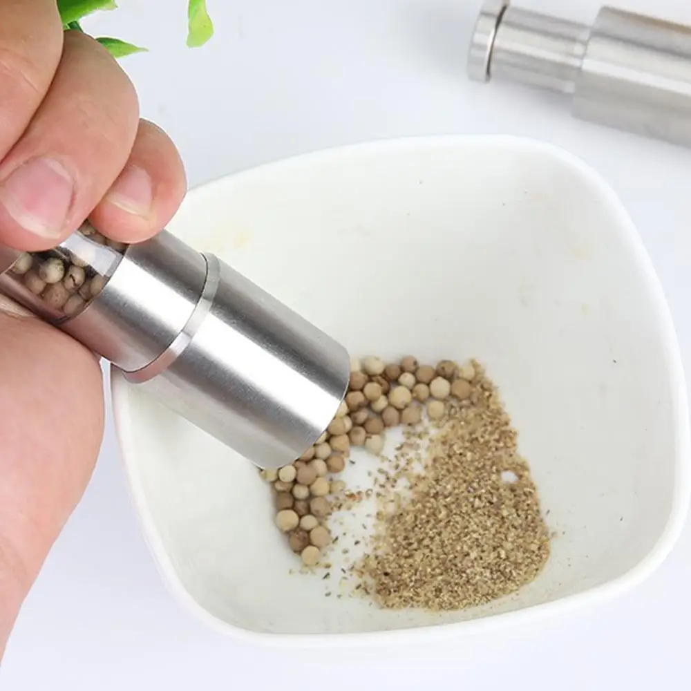 Durable Stainless Steel Manual Pressing Type Pepper Grinder Household Luxury Portable | Дом и сад