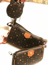 FOXER-Bolso cruzado 3 en 1 con monograma para mujer, bandolera con monedero extraíble de PVC, a la moda, 2020