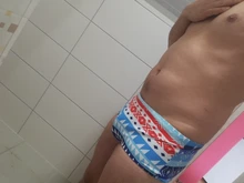 Azul Flor de impresión de los hombres nadar breve Bikini Gay baño impermeable bañador de natación surf playa pantalón Sexy traje de pantalones cortos
