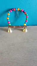 Swing-Toy Beads Bird-Supplies Parrots Wooden Perch Hanging Pets Natural for 1PC Colorful