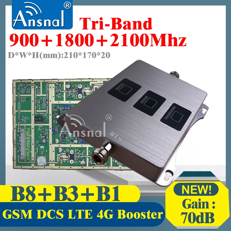 New Upgraded!! 900 1800 2100Mhz Tri-Band Cellular