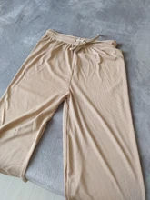 Suave comodidad pantalones de las mujeres de 2021 nueva Alta cintura pantalones verano Pantalones Mujer Pantalones de seda de hielo-tobillo longitud pantalones largos de Mujer Pantalones