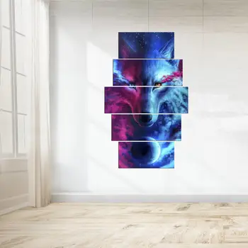 

Colorful Wolf 5 Piece Mdf Table