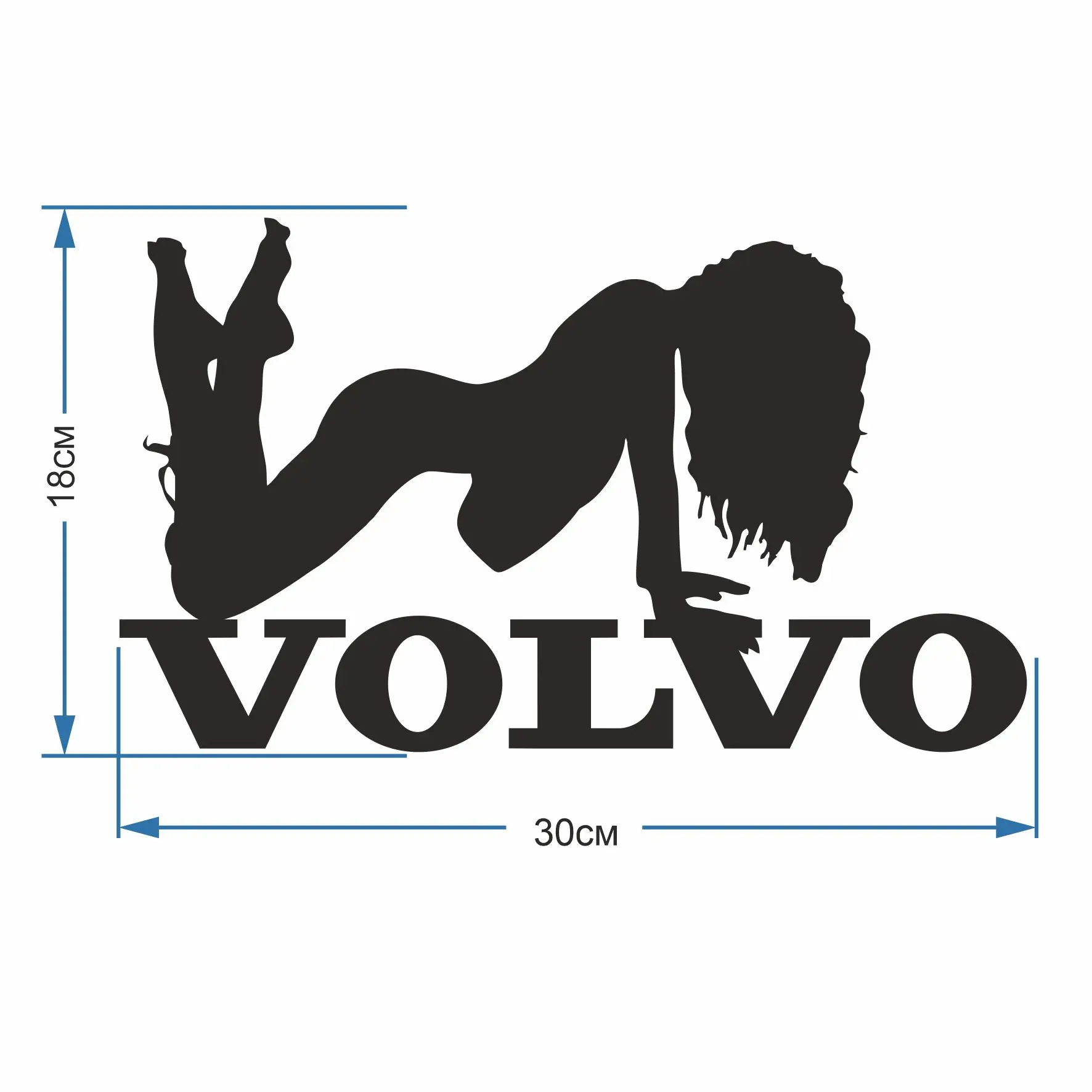 Stickers for auto Volvo, complete with 2 pcs. Car stickers