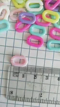50 unids/lote 15x10mm acrílico cadena llaveros para collar pulsera de cadena de colores de plástico eslabones de la cadena de fabricación de la joyería