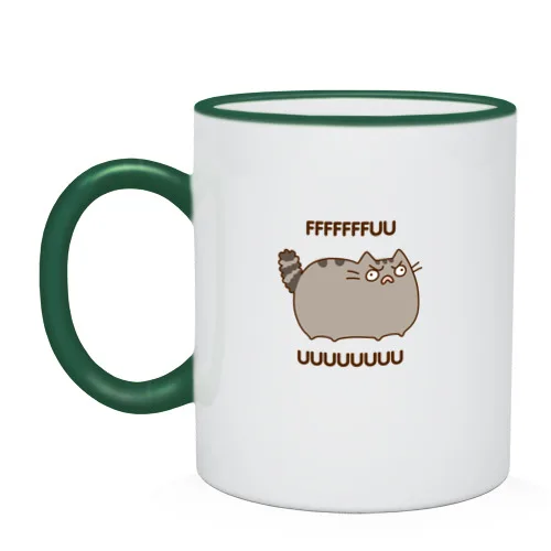 Кружка двухцветная Pusheen. Fu | Дом и сад