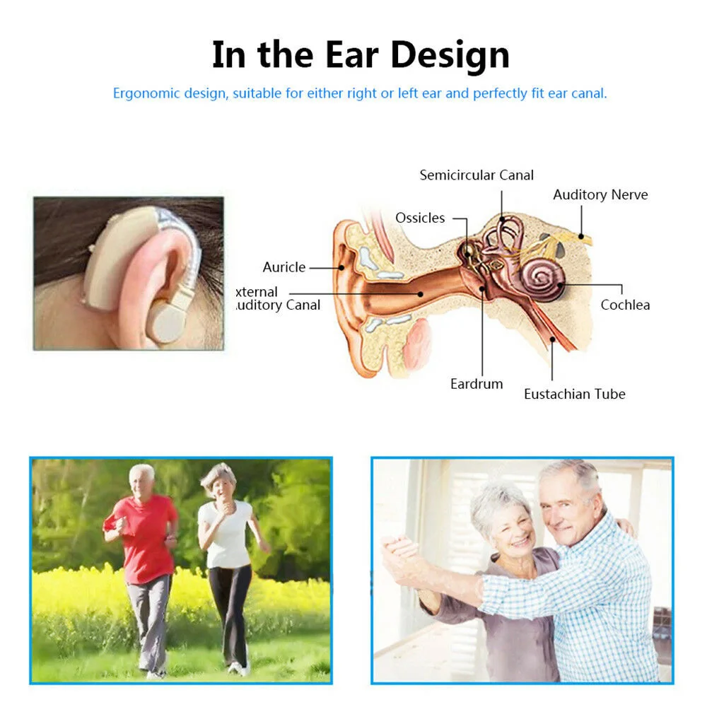 Портативные слуховые аппараты, беспроводной усилитель звука для пожилых глухих, карманный слуховой аппарат, уход за ушами, зарядка от USB