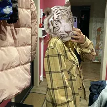 Plaid Shirts Blouses Oversized Women Top Long-Sleeve Blusas Loose Casual Cotton Ladies