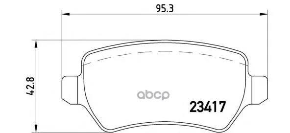 Колодки Тормозные Opel Zafira 05- Задние Brembo P10013 Brembo арт. P10013