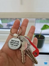 Verso de la Biblia clave cadenas fe llavero escritura citar joyería cristiana amigo mujeres hombres regalo regalos
