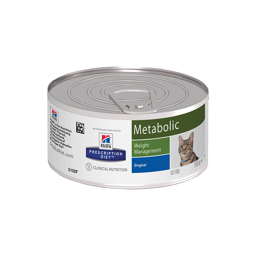 Влажный диетический корм для кошек Hill's Prescription Diet Metabolic способствует снижению и контролю веса, 156 г, 24 банки