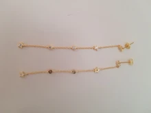 BOAKO-Pendientes de cadena con borlas para mujer, aretes colgantes de estrella, Pendientes para Piercing de plata 925 Kolczyki #9,2