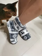 House Slippers Floor-Shoes Flip-Flops Christmas Winter Fur Plush Warm Cotton Indoor Fourrure