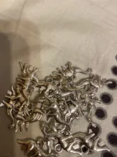 20 Uds. En 3D de colgantes de diente de zombi, muelas de la dentadura de 16x8x5mm, colgantes de Color plateado Bronce Antiguo, hechos a mano, joyería tibetana