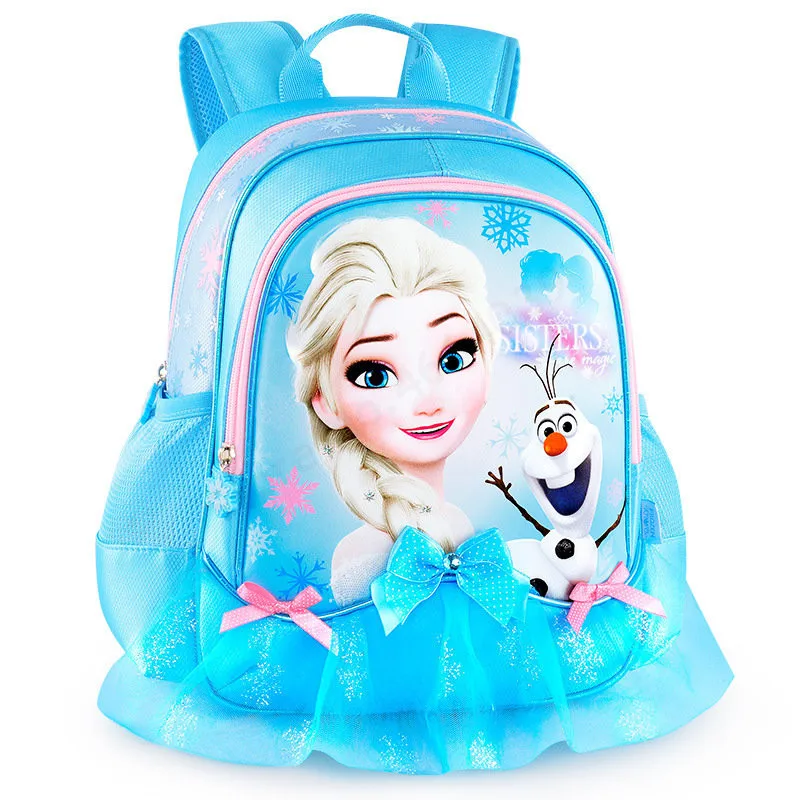 Disney Frozen Elsa Waterproof New School Book Backpack Cartoon Kids Primary Girls kindergarten Bag 3-5 years old
