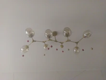 Modern Led Chandeliers Lighting Glass-Ball Hanging-Lamp LOFT Bedroom Indoor-Decor Living-Room