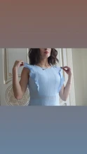 VITIANA-vestido Midi informal para mujer, vestido largo Midi liso en blanco y azul con encaje, sin mangas, elegante para fiesta de verano, 2018