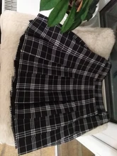 Verano de las mujeres Plaid Mini falda cintura alta Mujer Chic falda de moda de señoras de la Oficina fiesta informal en el Club corta plisada falda