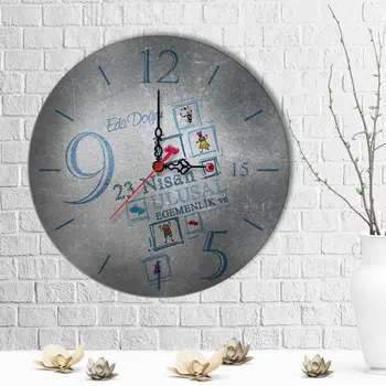 

Personalized 23 April Design Wooden Wall Clock (30 cm.)-5