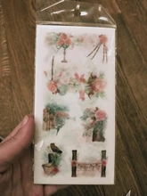 6 hojas/Pack lindo Animal acuarela serie ciervo pegatina de oso álbum Scrapbooking DIY decoración palo etiqueta regalo de papelería para niños