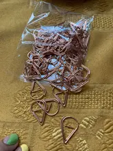 TUTU 60 unids/lote de Material de Metal de 28mm Clips de papel oro Color de rosa Kawaii divertido regalo Oficina escuela papelería marcado Clip H0288