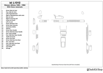 

Interior lining for Nissan Altima 1993-1993. Set L1312.