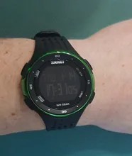 SKMEI-Reloj digital con pantalla led para hombre, pulsera impermeable con cronógrafo, calendario y alarma, de diseños deportivos y estilo masculino, modelo 1219