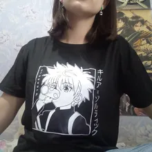Camiseta Kawaii Hunter X Hunter para hombre, camisetas divertidas Hisoka MOROW, camisetas gráficas Harajuku Unisex, camiseta de Anime Killua Zoldyck