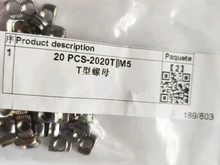 Tuerca T M3 M4 M5 M6 M8, cabeza de martillo, tuerca en T, Conector de ranura, niquelado para 20 30 40 45 Perfil de extrusión de aluminio de la UE
