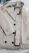 SLPBELY-gabardina con solapa para mujer, abrigo largo informal con cinturón de doble botonadura, abrigo para invierno, prendas de vestir exteriores, M-4XL
