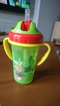 Bonita taza de alimentación de bebé de 400ML con pajita, botella de alimentación portátil sin BPA, a prueba de fugas con asa, para entrenar a niños, Sippy Copos