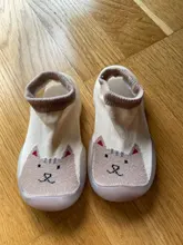 Zapatos antideslizantes para niños, Calcetines antideslizantes de algodón para recién nacidos, con suela de goma, calcetines para interiores de dibujos animados