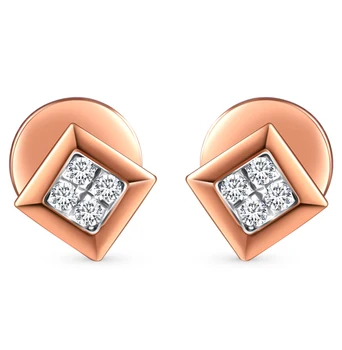 

Gold earrings with diamonds sunlight sample 585 test