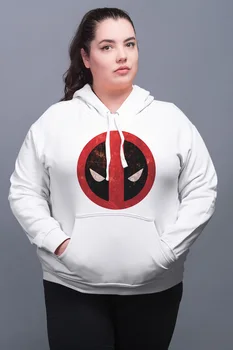 

Angemiel Wear Death Pool White Women 'S Hooded Sweatshirt