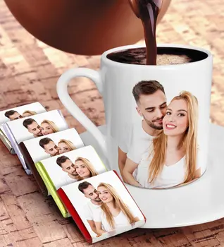 

Personalized Photo Turkish coffee Cup and Melody If You Would Chocolate Set