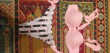 Bañador de banda con volantes de encaje a rayas para mujer, traje de baño de realce, conjunto de Bikini de copa de sujetador, traje de baño de corte alto, F72