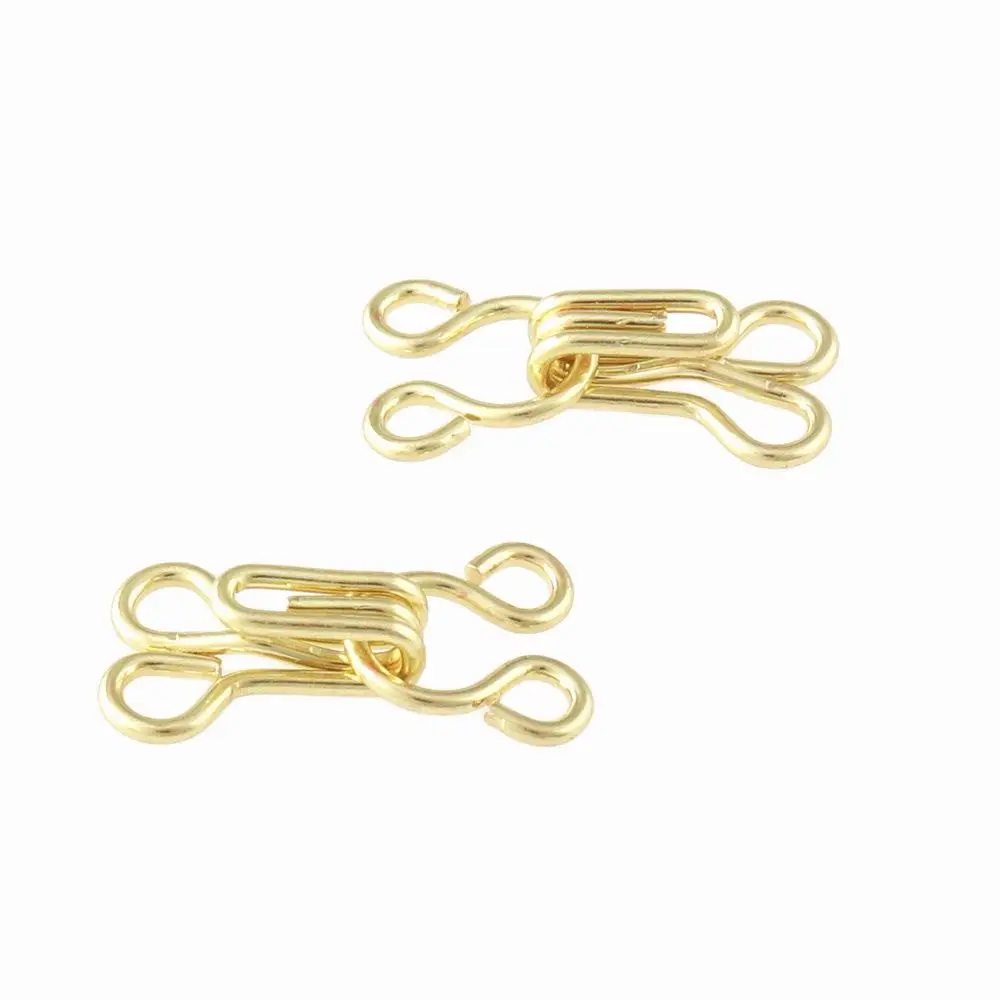 Gold Wide Hook and Eyes Fasteners Bar Hook for Lingerie Dress