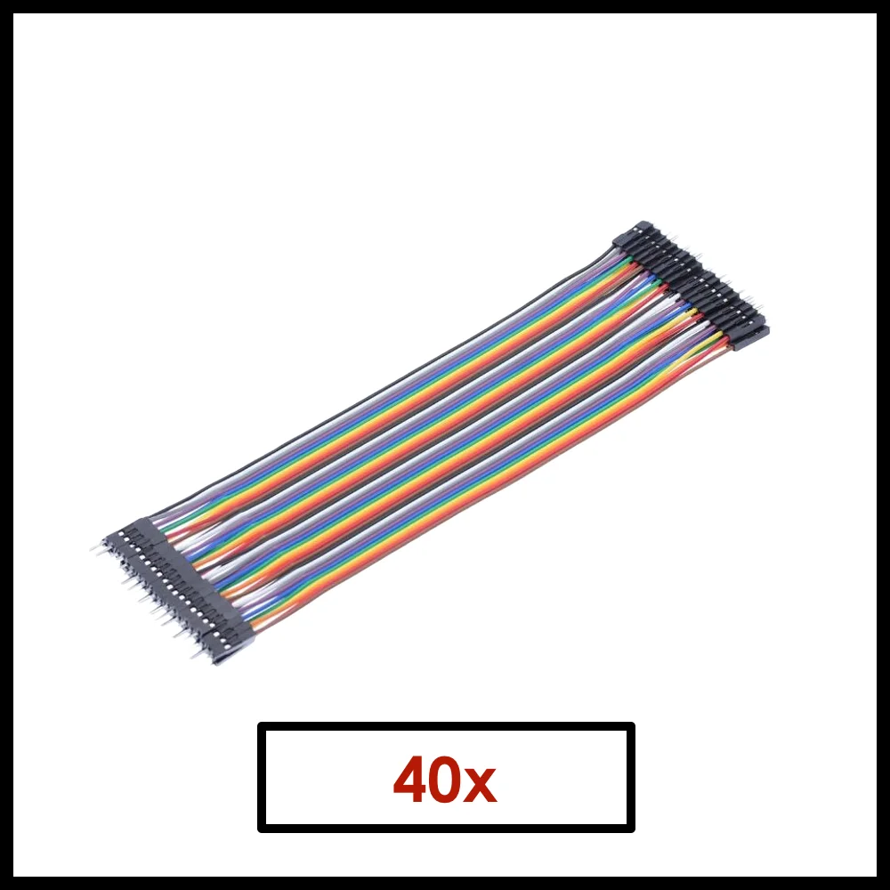 40 Cables Female Male 20cm Jumpers Dupont 2,54 Arduino Pic Protoboards 