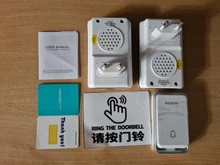 Wireless Doorbell Battery Receiver Self-Generating Remote Waterproof Veryhome Buttonus