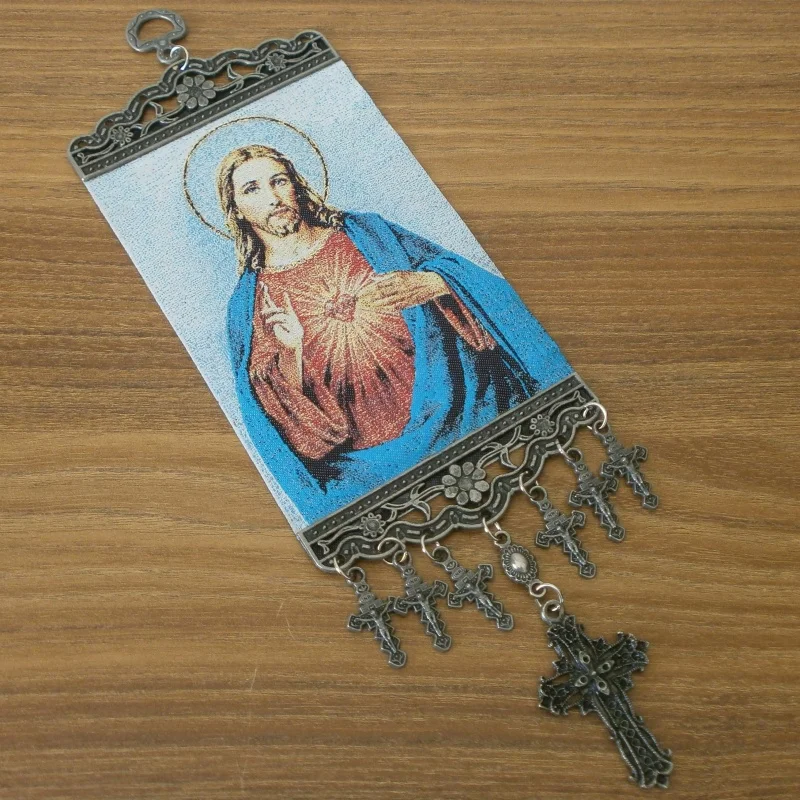 Иисус Мадонна Кристиан икон тканый религиозный гобелен настенный - Цвет: icon6
