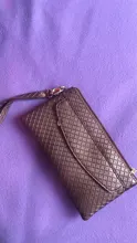 Bolso de mano de PU para mujer, cartera larga informal, monedero de grano Litchi, bolsa con cierre para muñeca, bolsillo para teléfono, tarjetero de crédito