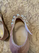 Zapatos de verano para niñas, zapatillas femeninas planas con cuentas de Mary Janes, de princesa brillante, zapatos de baile para bebés, sandalias para niños, zapatos de boda dorados