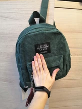 Mini mochila de pana para mujer, bolso de lona ecológico Simple, bolsas de viaje pequeñas e informales, mochila para chicas adolescentes