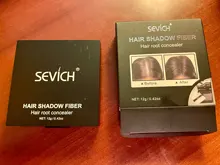 Sevich-Polvo de sombra para el pelo, 5 colores, 12g, resistente al agua, Control de bordes, cubre raíces, corrector de pelo marrón oscuro con farol
